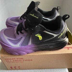 Orthocomfoot Women's Athletic Shoes - Purple and Black